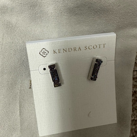 Kendra Scott Rainbow MultiColored Drusy Lady Stud Earrings - Picture 3 of 5
